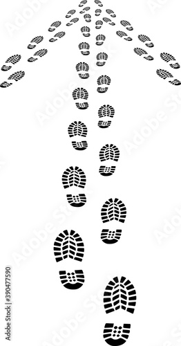 arrow in shape footmarks