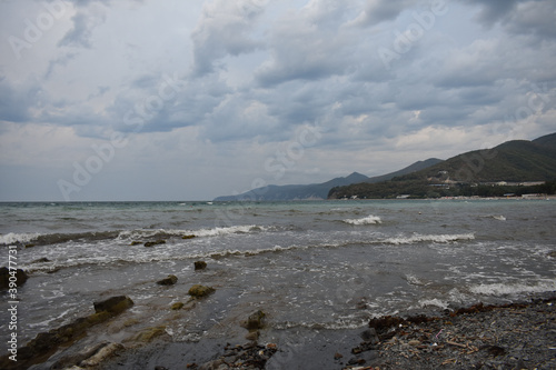 stone beach on the sea