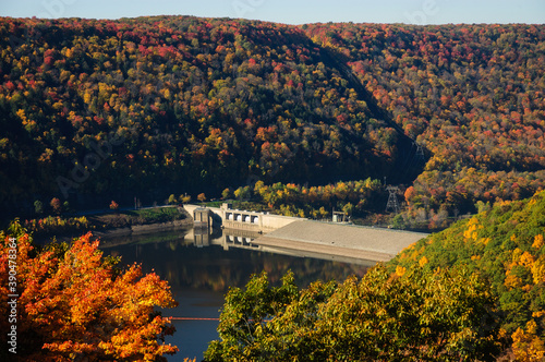 Kinzua Dam in Autumn, Allegheny National Forest photo