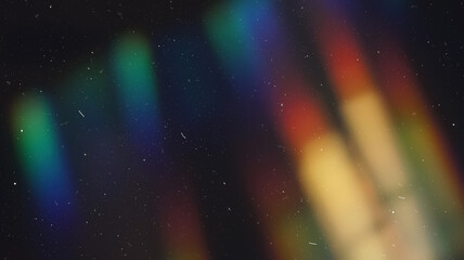 Dusted Holographic Abstract Multicolored Backgound Photo Overlay, Using Screen Mode for Vintage Retro Looking, Rainbow Light Leaks Prism Colors, Trend Design Creative Defocused Effect