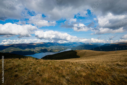 Landscape in Sureanu Mountains, Obarsioa Lotrfului lake ,Romania