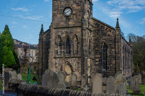 фотографія Cemetery on the front of St David's Church, Holmbridge, United Kingdom