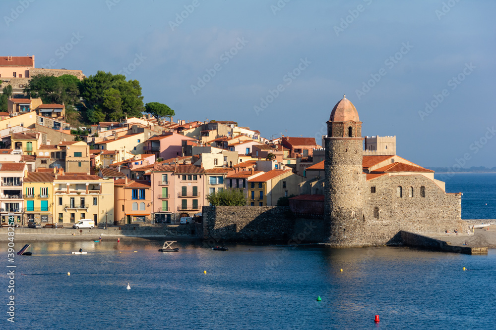 View of a beautiful mediterranean town of Collioure