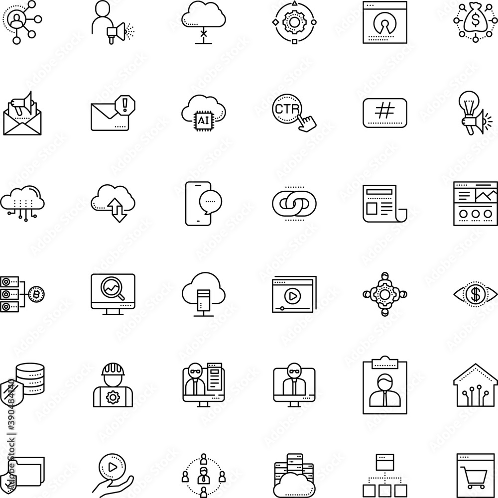internet vector icon set such as: hosting server, basket, sales, teamwork, film, protect, leadership, friend, newsletter, template, crowdfunding, infrastructure, hardware, stylish, flow, bullhorn internet vector icon set such as: hosting server, basket, sales, teamwork, film, protect, leadership, friend, newsletter, template, crowdfunding, infrastructure, hardware, stylish, flow, bullhorn