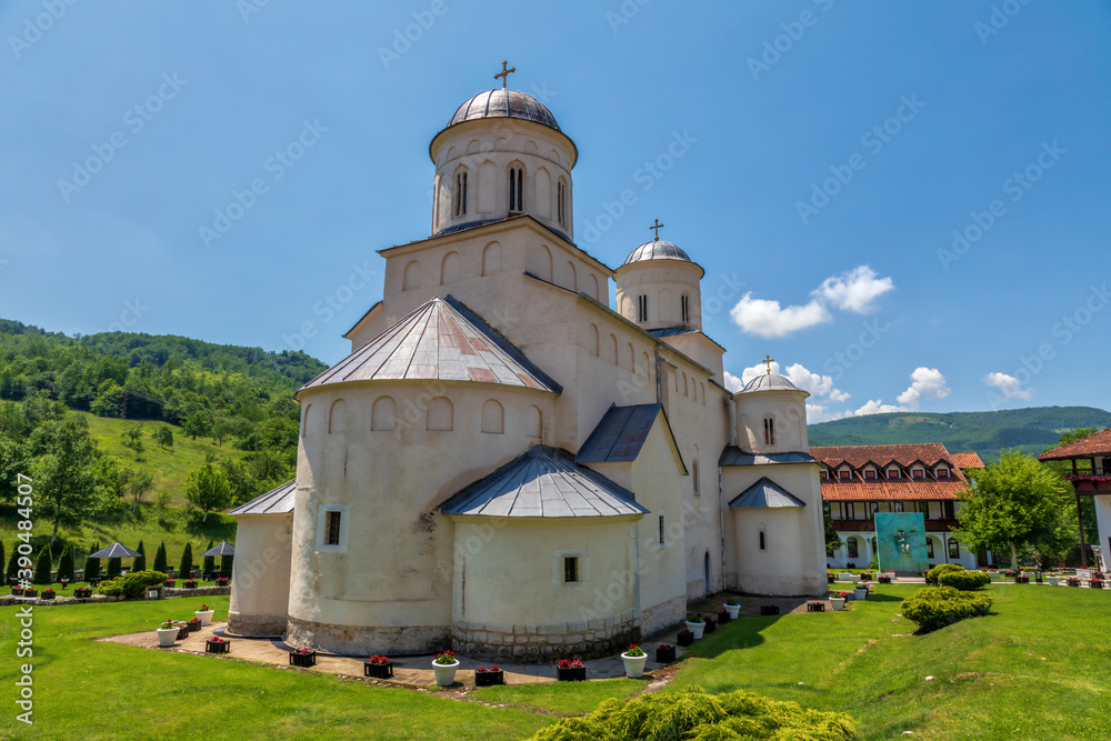 Mileseva Monastery. Medieval 13th century Serbian Orthodox monastery. Founded by Serbian King Stefan Vladislav Nemanjic. Located near Prijepolje, Serbia. 