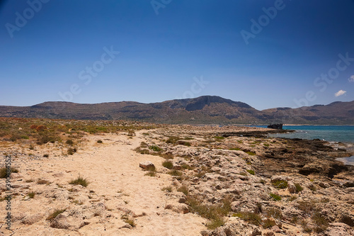 GRAMVOUSA - BALOS, THE CRETE ISLAND, GREECE - JUNE 4, 2019.