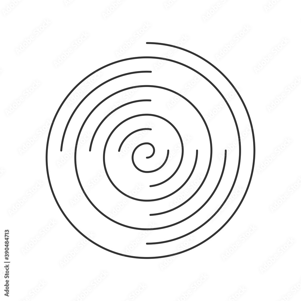 Abstract futuristic maze. Spiral. Template.Vector isolated on white background. Abstract futuristic maze. Spiral. Template.Vector isolated on white background.