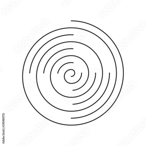 Abstract futuristic maze. Spiral. Template.Vector isolated on white background.