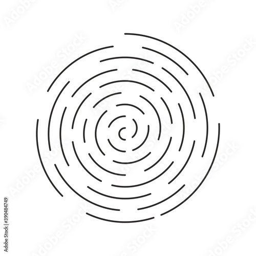 Abstract futuristic maze. Spiral. Vector isolated on white background.