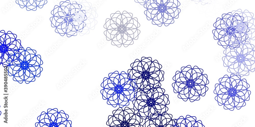 Light blue vector natural artwork with flowers. Light blue vector natural artwork with flowers.