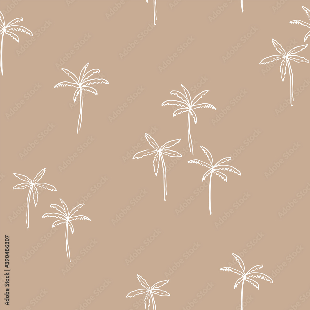 Palm tree pattern repeat seamless. simple pattern. Modern stylish texture. Palm tree - vector.