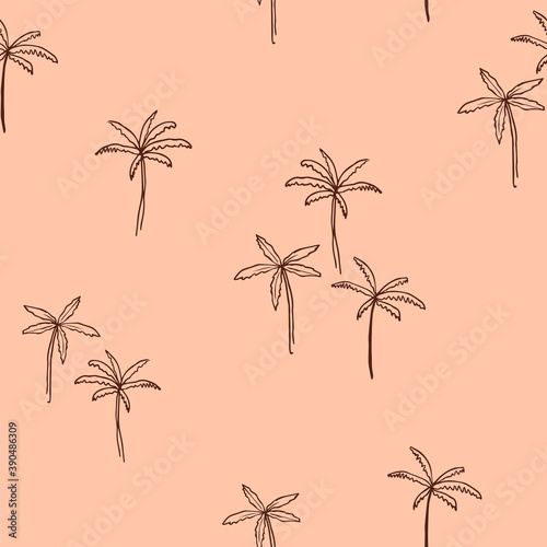 Palm tree pattern repeat seamless. simple pattern. Modern stylish texture. Palm tree - vector.