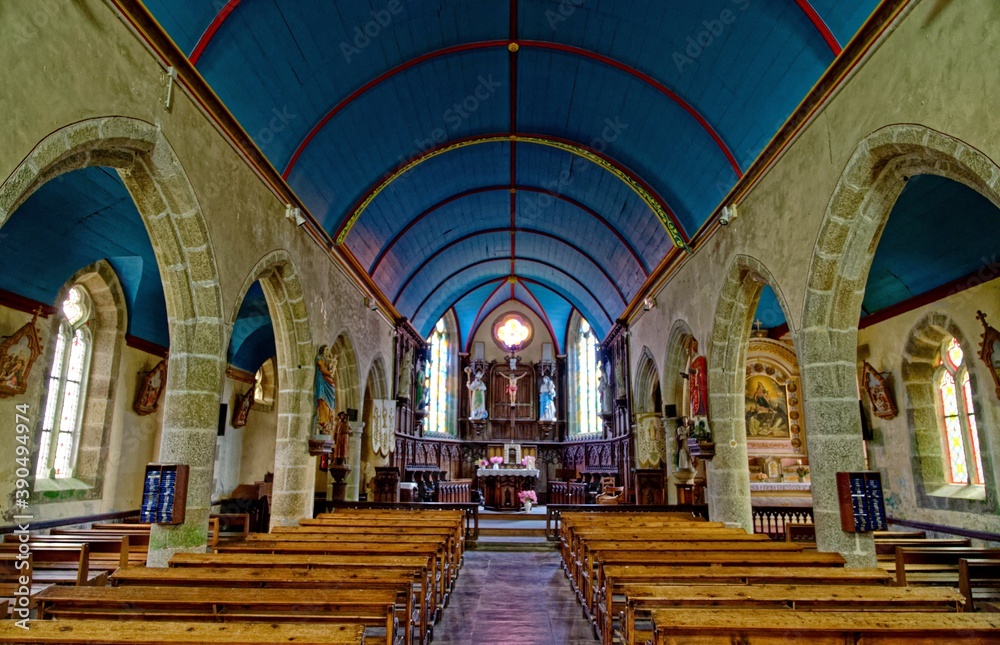 L’église de Saint-Paul-Aurélien, Lampaul-Ploudalmézeau, Finistère, Bretagne, France