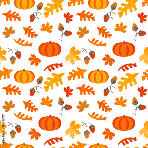 Thanksgiving Fall fest pumpkin seamless pattern