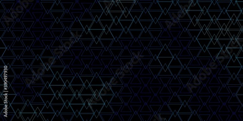 Dark BLUE vector background with triangles.