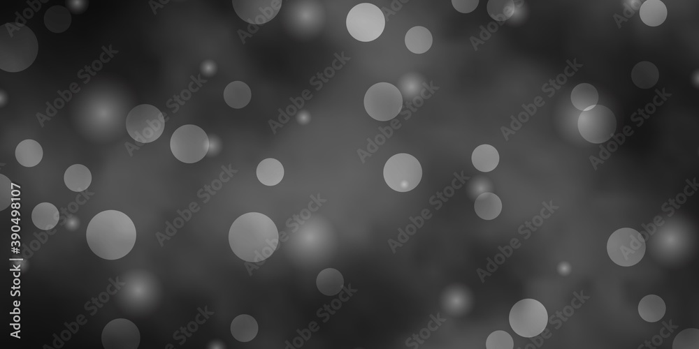 Light Gray vector layout with circles, stars.