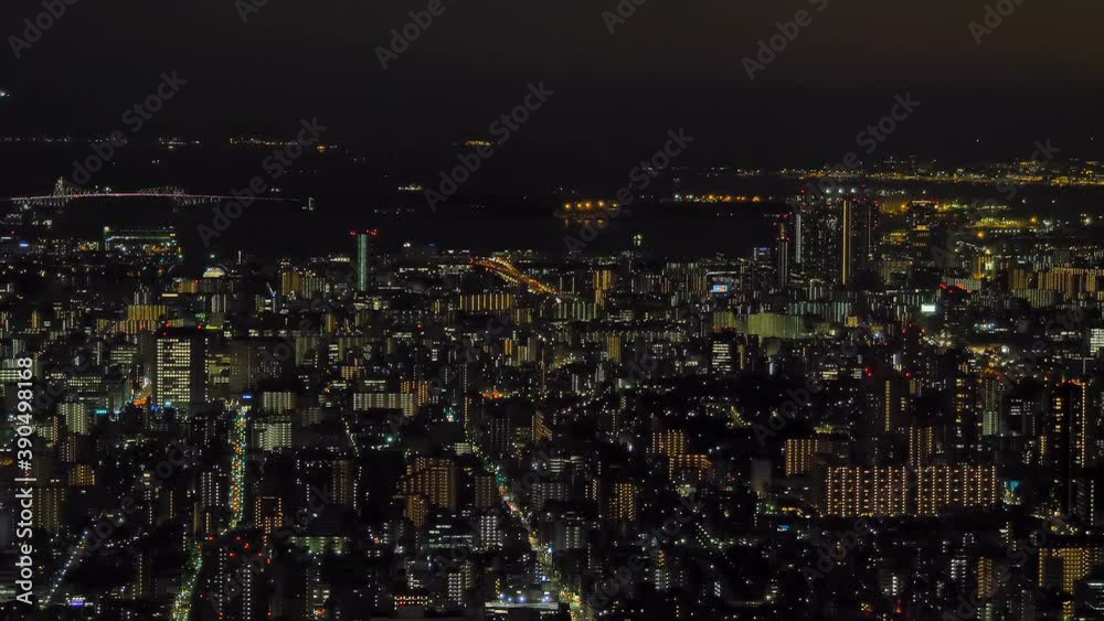 Aerial view of the city lights in Tokyo Japan with the tall buildings on it on a night time Aerial view of the city lights in Tokyo Japan with the tall buildings on it on a night time