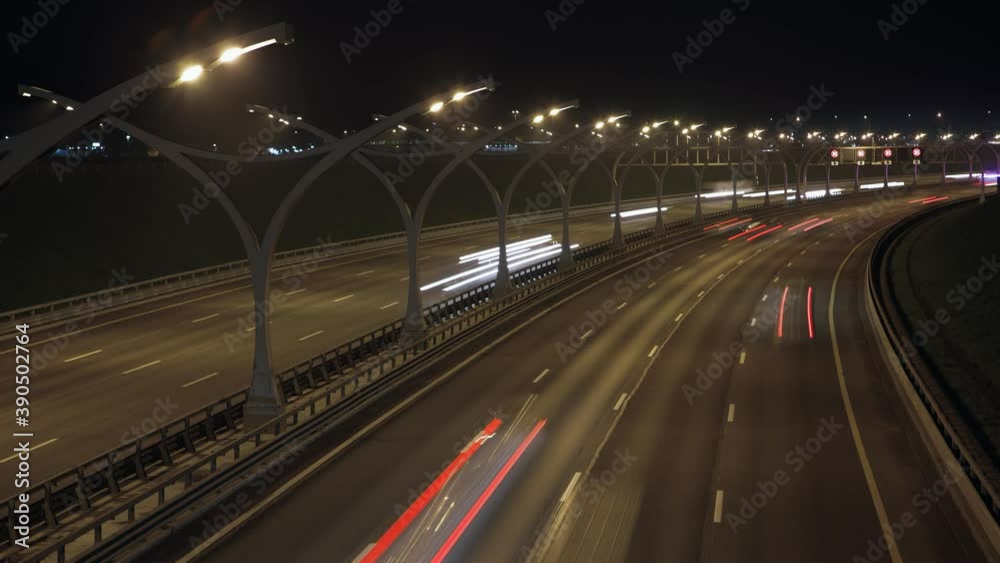 highway at night time-lapse, 4k DCI 60fps highway at night time-lapse, 4k DCI 60fps