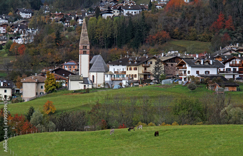 l'abitato di Varena in Val di Fiemme, Trentino