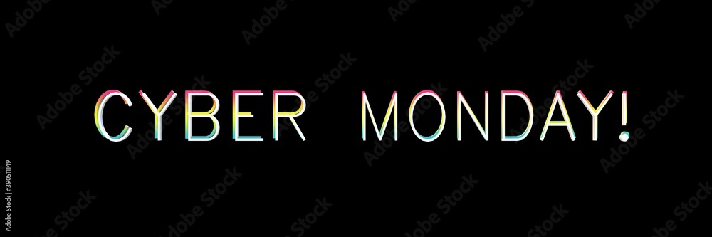 Cyber monday neon. Cyber monday sale concept animation Cyber monday neon. Cyber monday sale concept animation