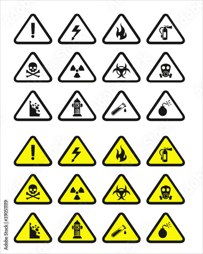 A colections of dangerous symbol   icon.