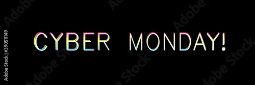 Cyber monday neon. Cyber monday sale concept animation 