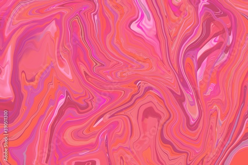 Liquid Abstract Fluid vibrant paint colors marbeling swirls of paints and inks of Deep dark and bright artistic colors, green, brown, red, orange, blue, cerise, purple