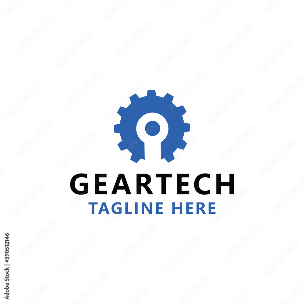 Gear Technology With Modern style Logo design Vector Gear Technology With Modern style Logo design Vector