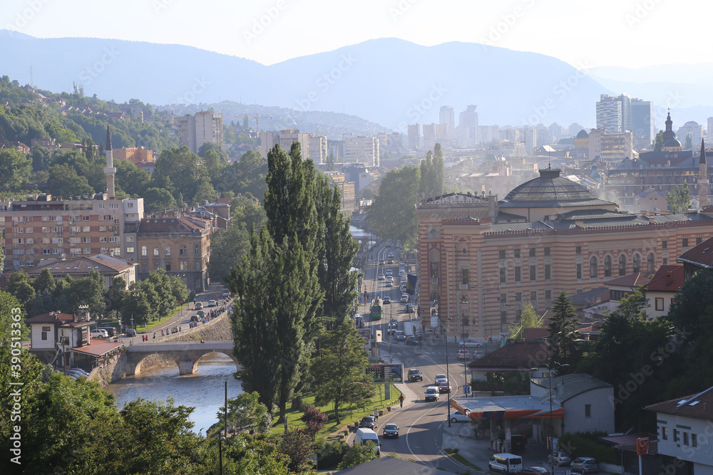 view of the old part of Sarajevo