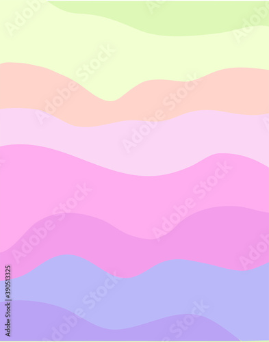Rainbow wavy pattern background vector