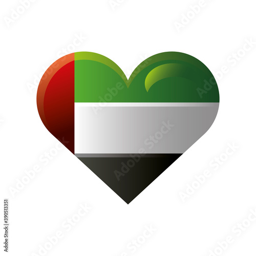 UAE National day, flag shaped heart celebration Free Download UAE National day, flag shaped heart celebration - GFXLoad