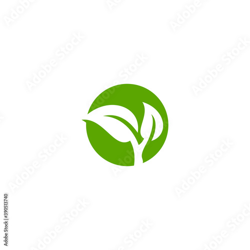 Leaf icon logotype design vector illustration
