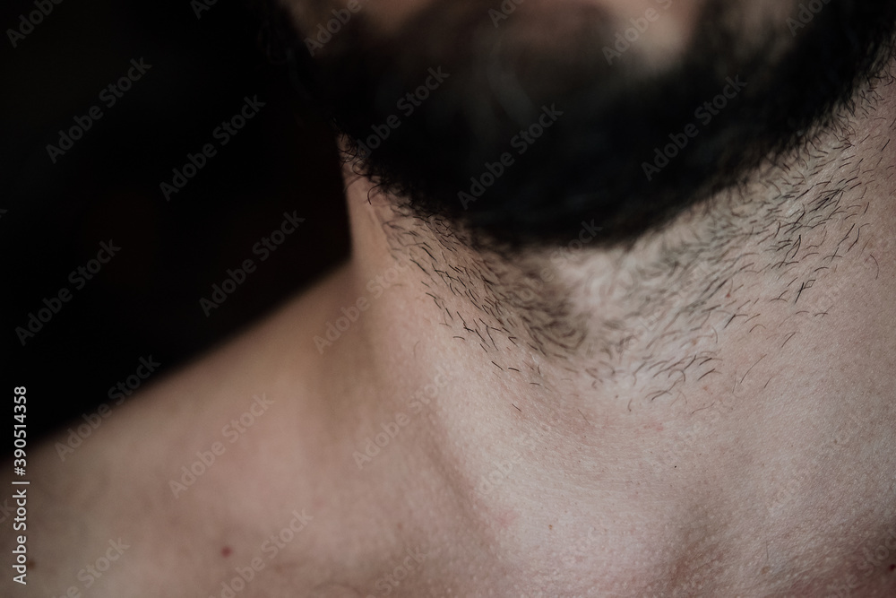 Fototapeta premium man small beard unshaved detail