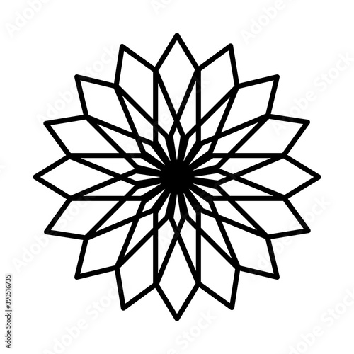 icon of floral ornament, line style