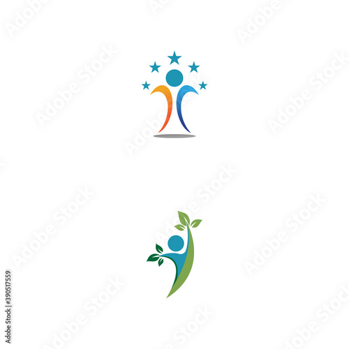 Human character logo sign