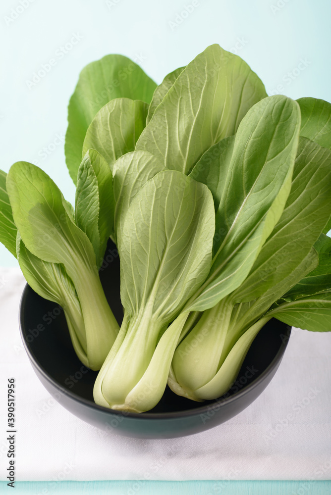 Fresh organic Bok choy or Pak choi on color background Fresh organic Bok choy or Pak choi on color background