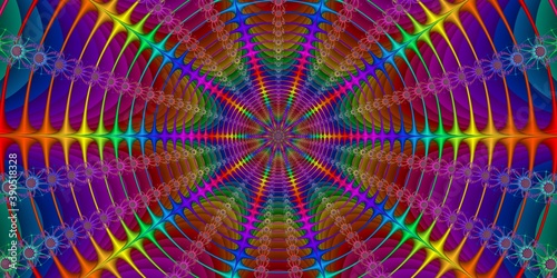 fractal rainbow circles and patterns