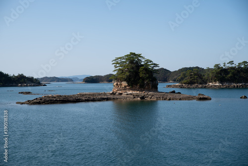 Scenery of Kujukushima(99 islands) in Sasebo City on a sunny day photo