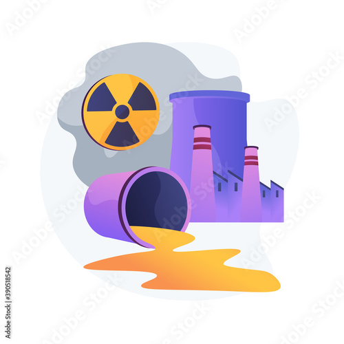 Technological disasters abstract concept vector illustration. Chemical industry disaster, technological catastrophe, industrial catastrophic event, factory accident, environment abstract metaphor.