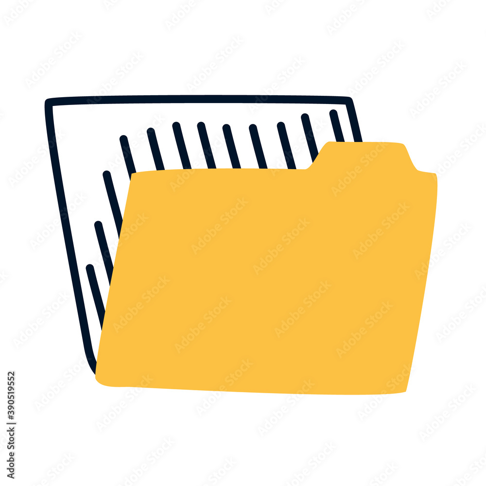 file folder icon, half line half color style file folder icon, half line half color style