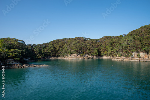 Scenery of Kujukushima(99 islands) in Sasebo City on a sunny day photo