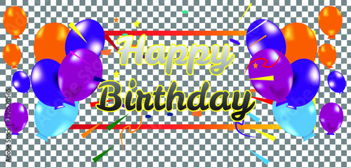 transparancy birthday background vector eps 10