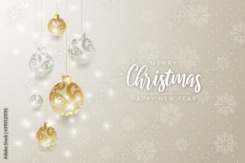 Merry christmas and happy new year background