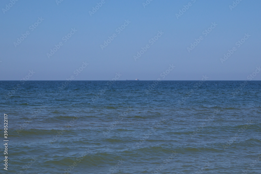 Beach on the coast of the sea of Azov. Kuchuguri