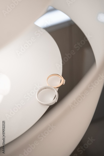 two rings on a table