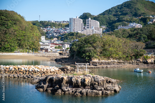 Scenery of Kujukushima(99 islands) in Sasebo City on a sunny day photo