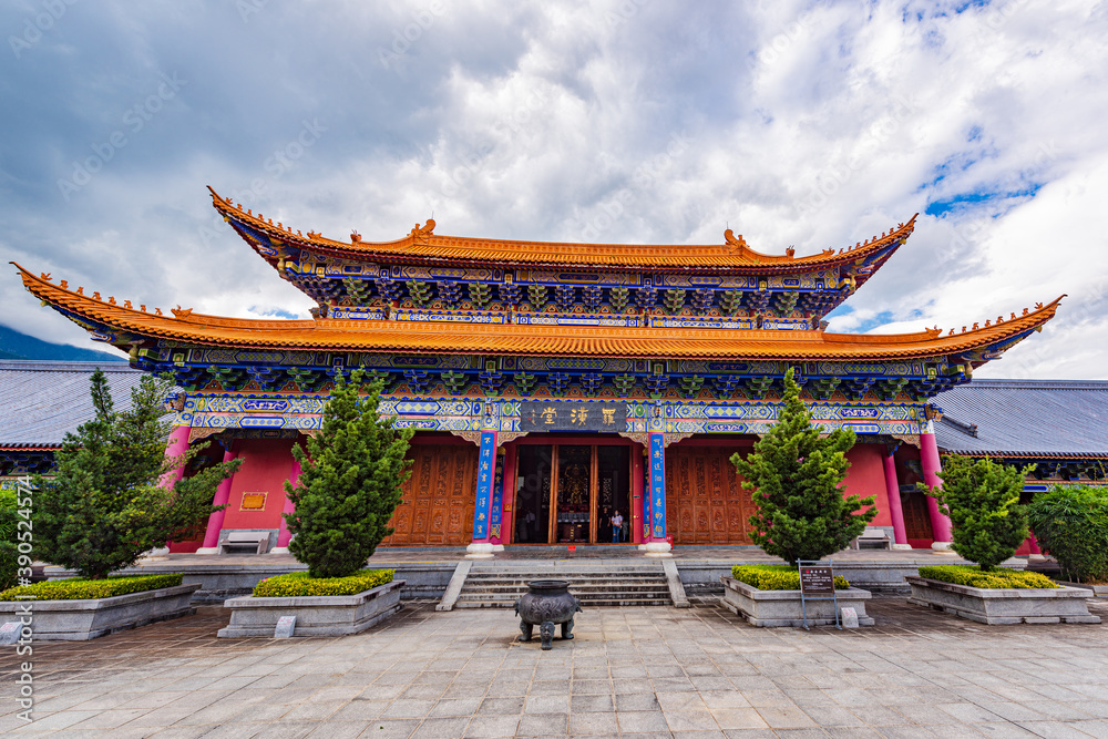 Chongsheng Temple under the blue sky and white clouds in Dali, Yunnan, China Chongsheng Temple under the blue sky and white clouds in Dali, Yunnan, China