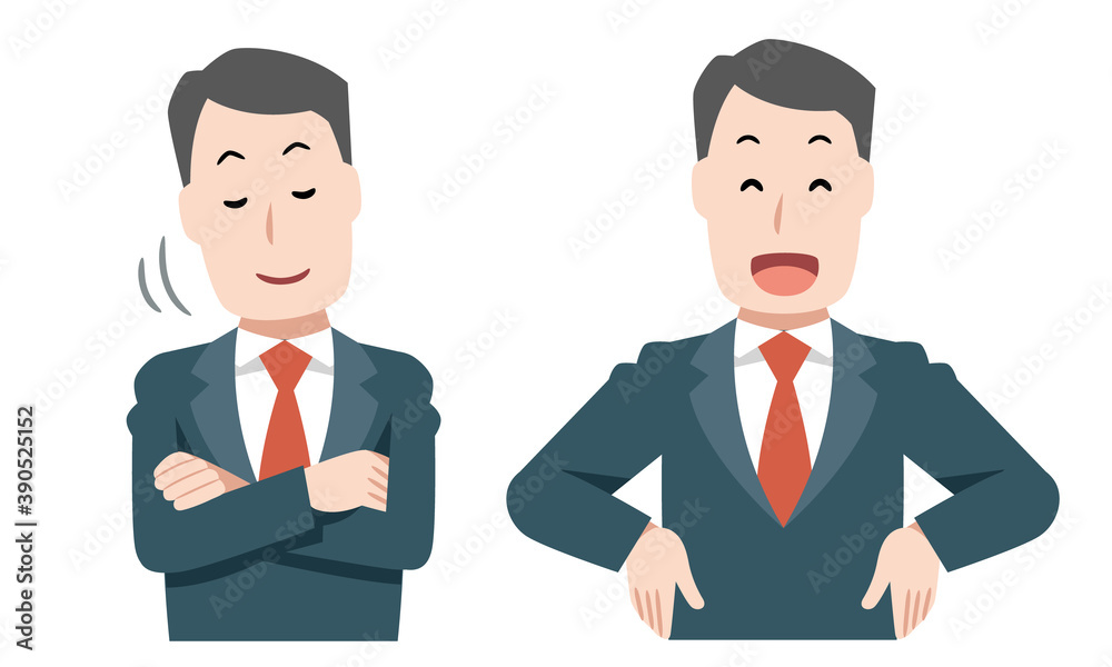 スーツの男性 頷き 笑い のイラスト素材 Stock Vector Adobe Stock
