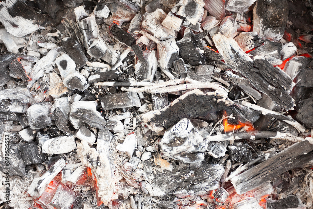 wood hot coals with blurry background, used as a background or texture, soft focus wood hot coals with blurry background, used as a background or texture, soft focus