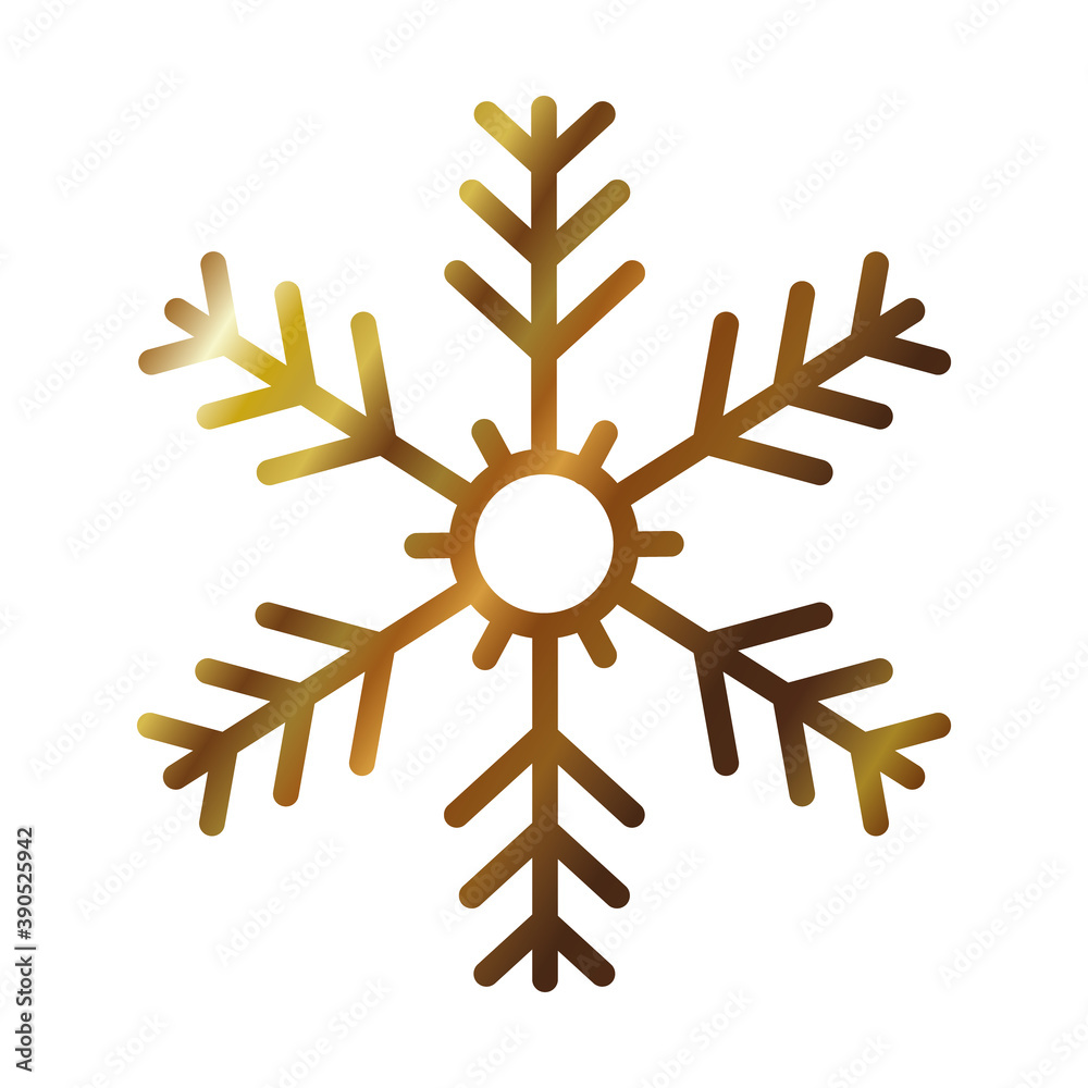 classic snowflake icon, gradient style classic snowflake icon, gradient style